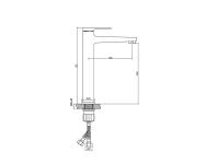 Zdjęcie: Wysoka bateria umywalkowa Midnight INVENA