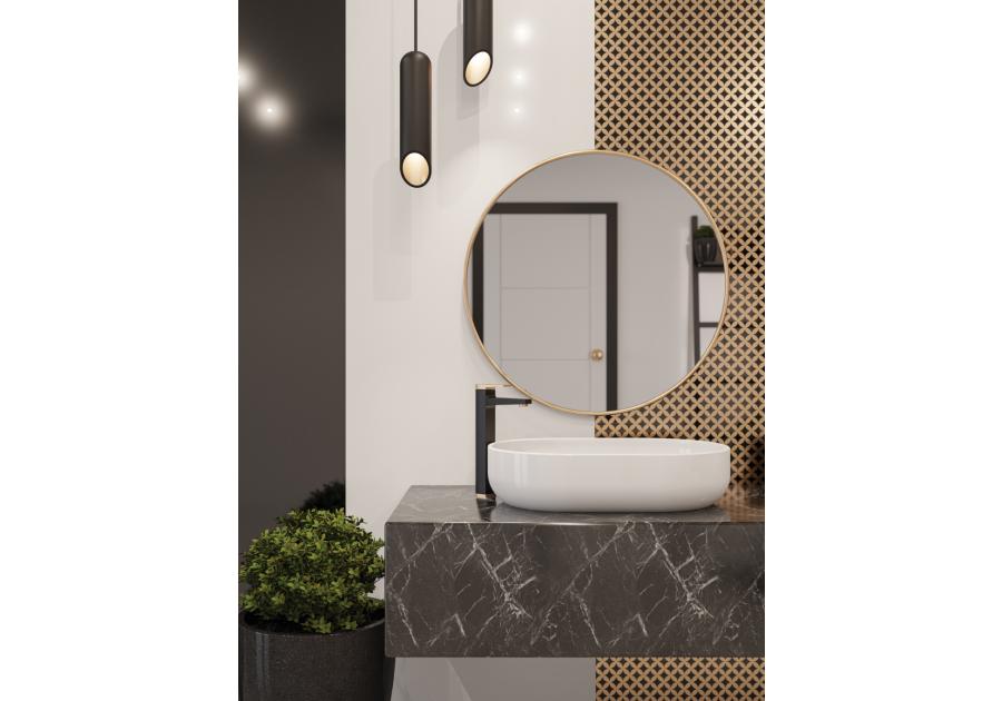 Zdjęcie: Wysoka bateria umywalkowa Midnight INVENA