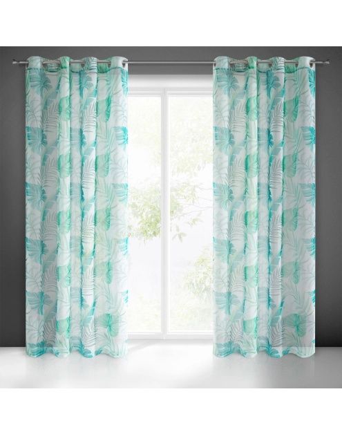 Zdjęcie: Zasłona gotowa Naira 140x250 cm turkusowy EUROFIRANY