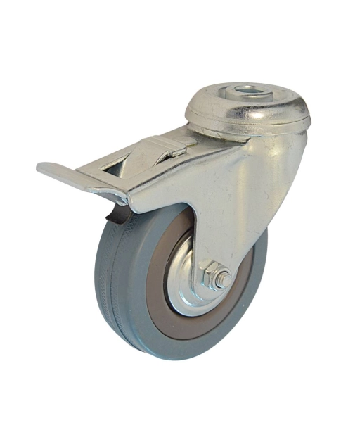 Zdjęcie: Zestaw jezdny obrotowy z hamulcem 100 mm, 65 kg otwór METRO