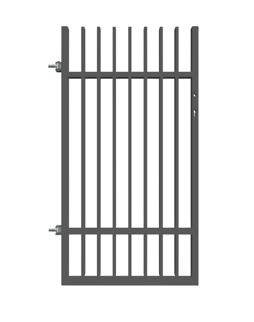 Zdjęcie: Furtka Anika 0,90 m, 1,80 m, stal ocynk+RAL7016 struktura lewa POLBRAM