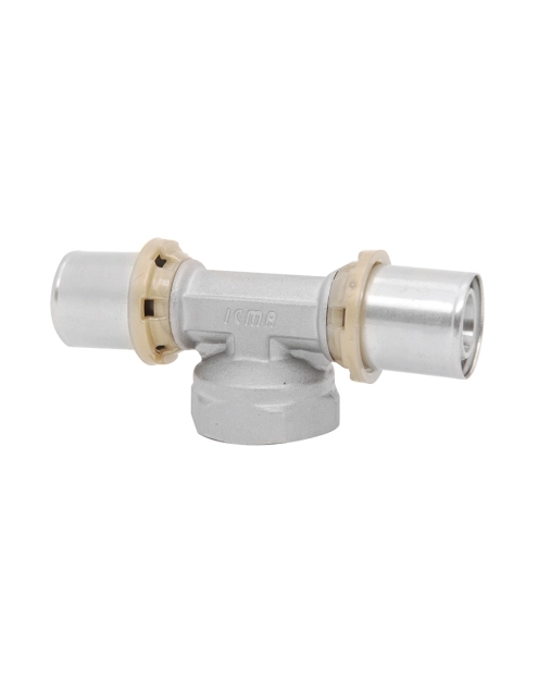 Zdjęcie: Kształtka zaprasowywana trójnik nakrętny 20x1/2" gw DURO SYSTEM