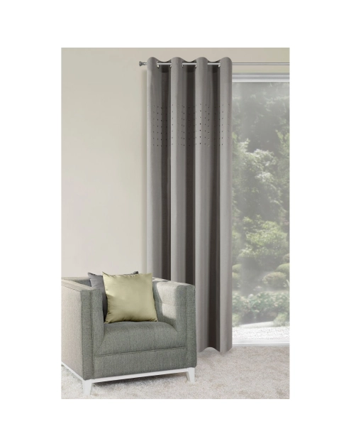 Zdjęcie: Zasłona Megan 140x250 cm stalowa na przelotkach EUROFIRANY