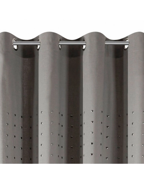 Zdjęcie: Zasłona Megan 140x250 cm stalowa na przelotkach EUROFIRANY