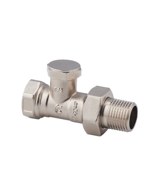 Zdjęcie: Zawór na zawieszce grzejnikowy powrotny prosty 1/2" CALIDO