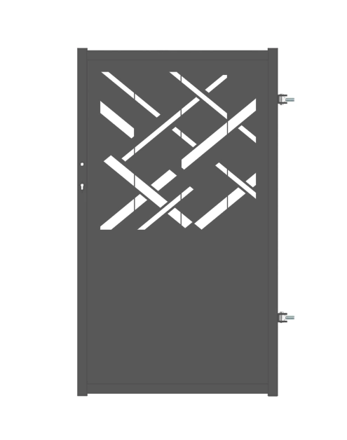 Zdjęcie: Furtka Ana 0,90 m, 1,50 m, stal ocynk+RAL7016 struktura prawa, z elektrozaczepem POLBRAM