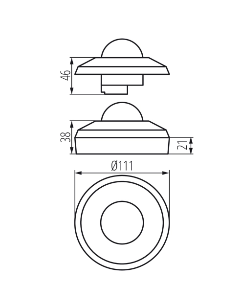 Zdjęcie: Czujnik obecności Sento-O-WT-B/B KANLUX