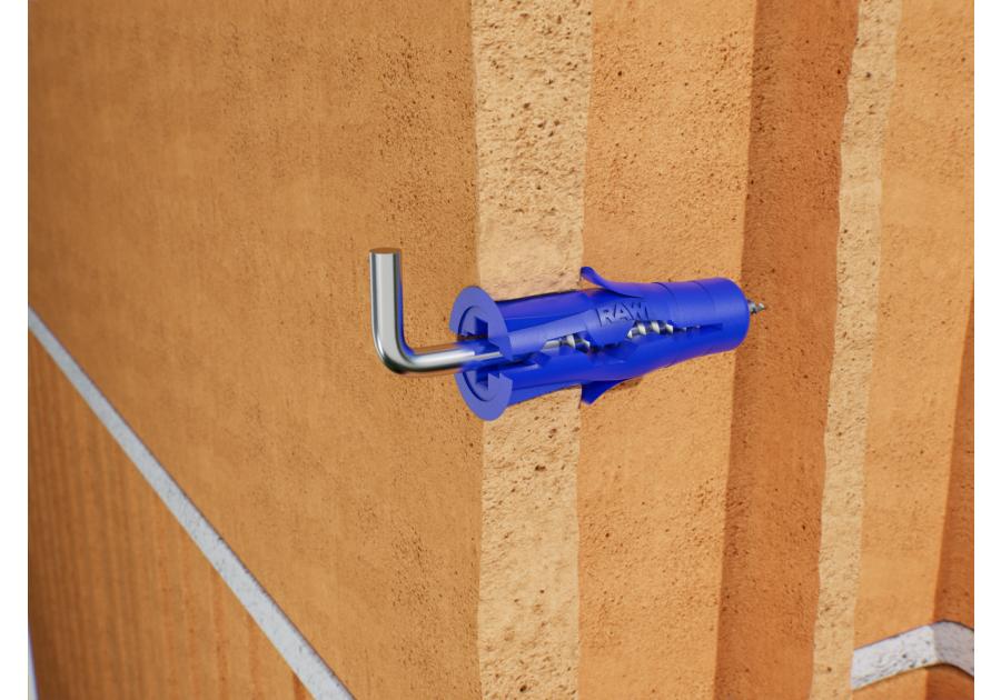 Zdjęcie: Zestaw kołków uniwersalnych UNO 6x28 mm 8x32 mm z wkrętami i hakami 124 elementy RAWLPLUG