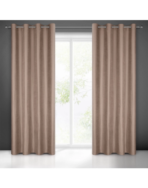 Zdjęcie: Zasłona gotowa Ada 140x250 cm brązowy EUROFIRANY