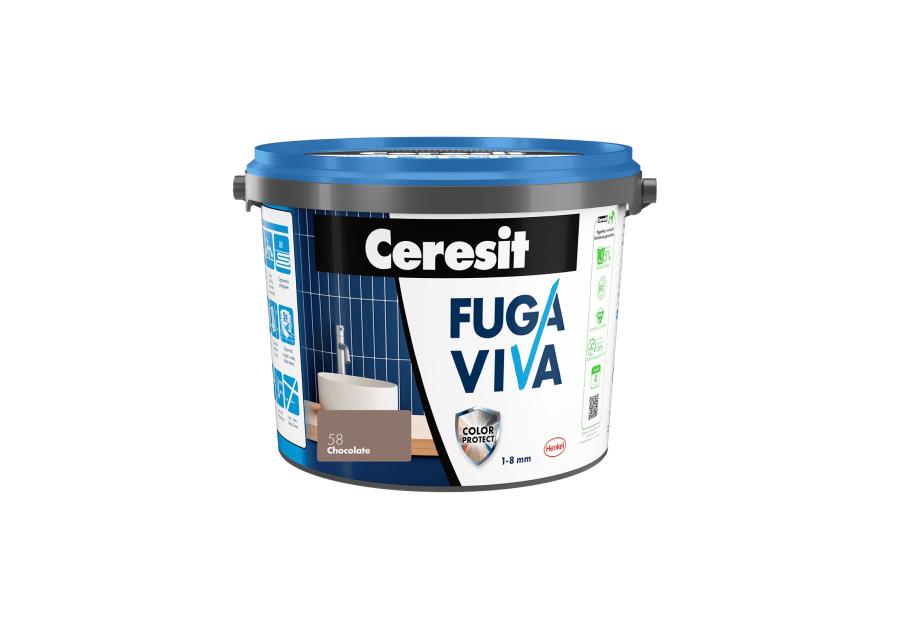 Zdjęcie: Fuga Viva elastyczna cementowa 1-8 mm chocolate 2 kg CERESIT