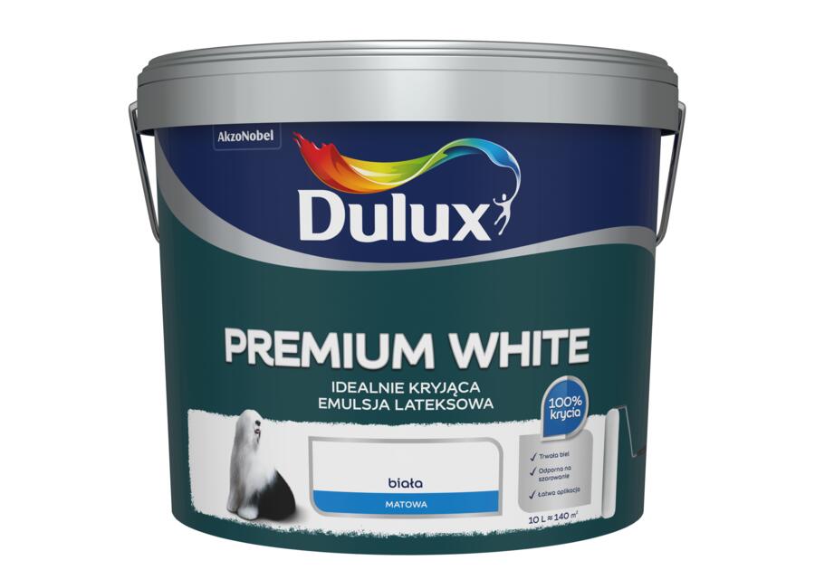 Zdjęcie: Farba lateksowa Premium White 10 L DULUX