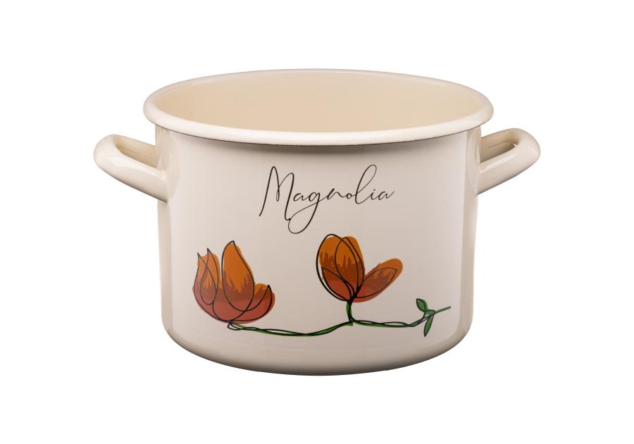 Zdjęcie: Garnek emaliowany z kalką Flores 20 cm/4,4 L wzór 1 GALICJA