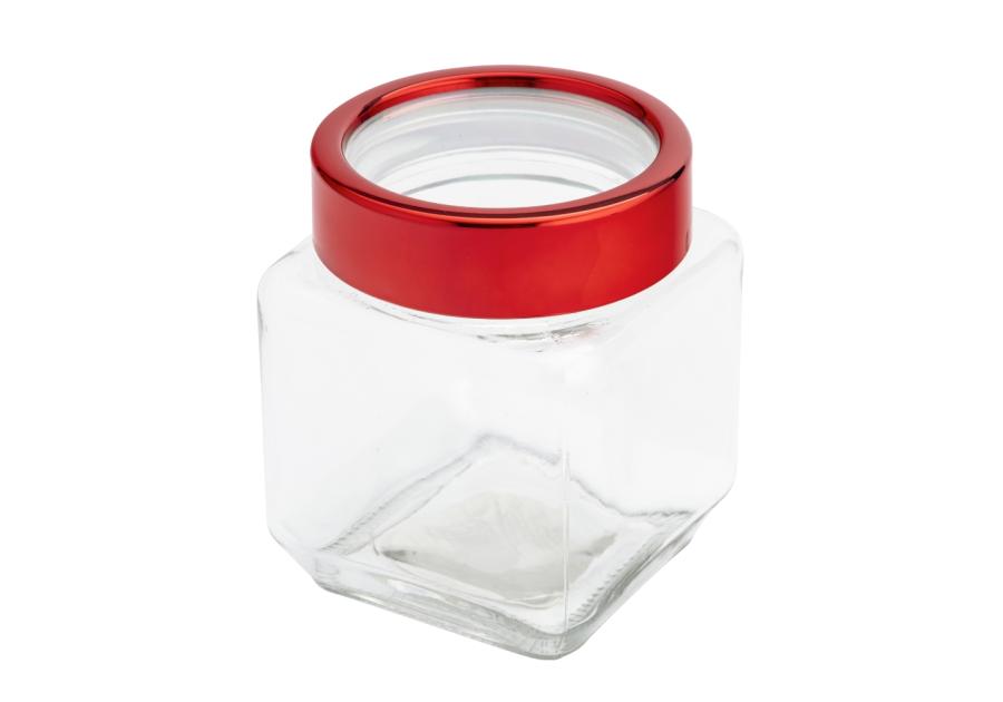 Zdjęcie: Pojemnik kwadratowy z czerwoną pokrywką 500 ml ALTOM DESIGN