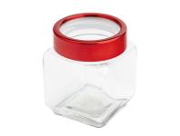 Zdjęcie: Pojemnik kwadratowy z czerwoną pokrywką 500 ml ALTOM DESIGN