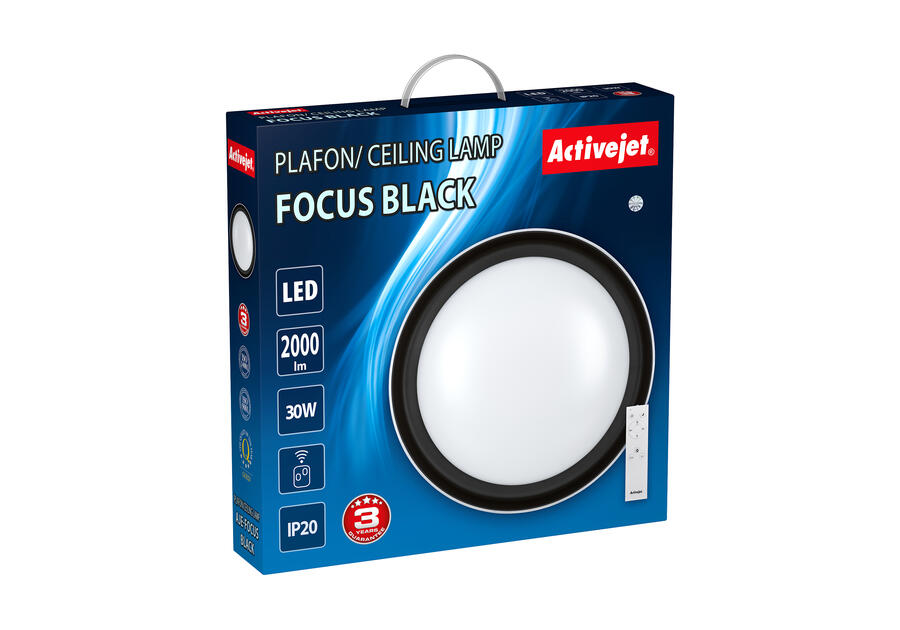 Zdjęcie: Plafon LED Aje-Focus Black + pilot ACTIVEJET