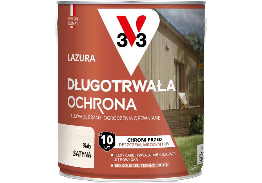 Zdjęcie: Lazura długotrwała ochrona Biały 2,5L V33