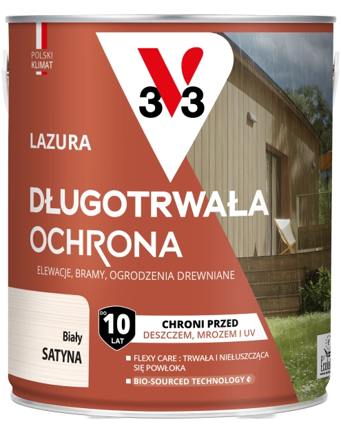 Zdjęcie: Lazura długotrwała ochrona Biały 2,5L V33