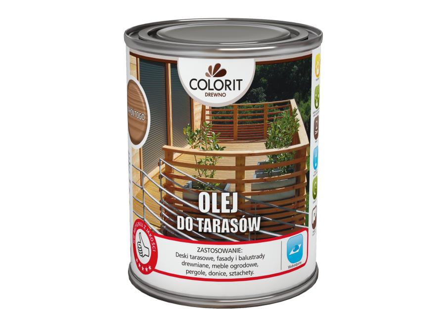Zdjęcie: Olej do tarasów, bezbarwny 750 ml COLORIT