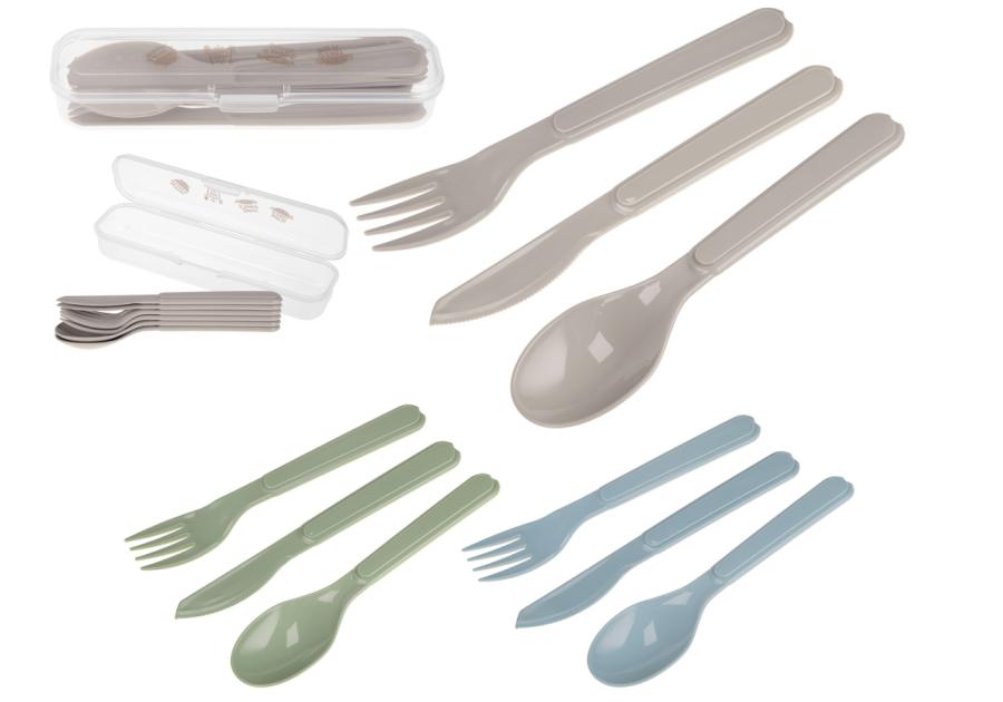 Zdjęcie: Zestaw sztućców wielokrotnego użytku w etui 6 sztuk 70226 RAVI