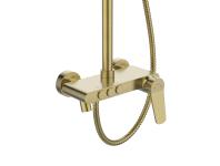 Zdjęcie: Deszczownia z baterią natryskową Alonia złoto szczotkowane INVENA