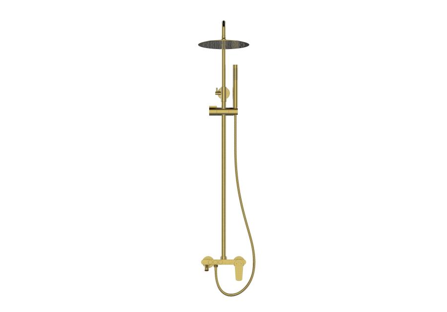 Zdjęcie: Deszczownia z baterią natryskową Alonia złoto szczotkowane INVENA