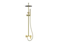 Zdjęcie: Deszczownia z baterią natryskową Alonia złoto szczotkowane INVENA