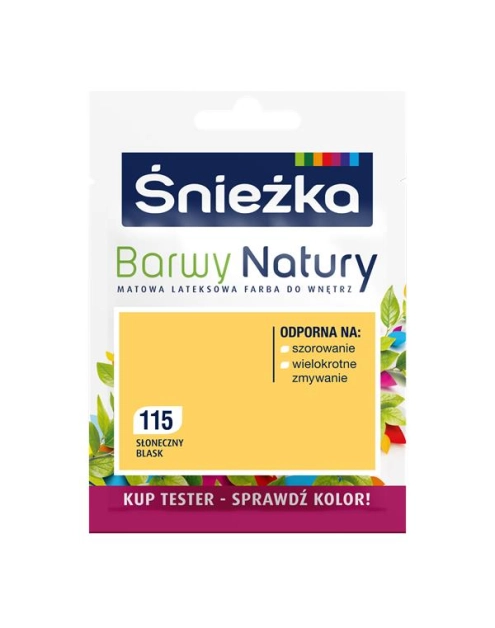 Zdjęcie: Tester koloru Barwy Natury słoneczny blask 115 25 ml ŚNIEŻKA