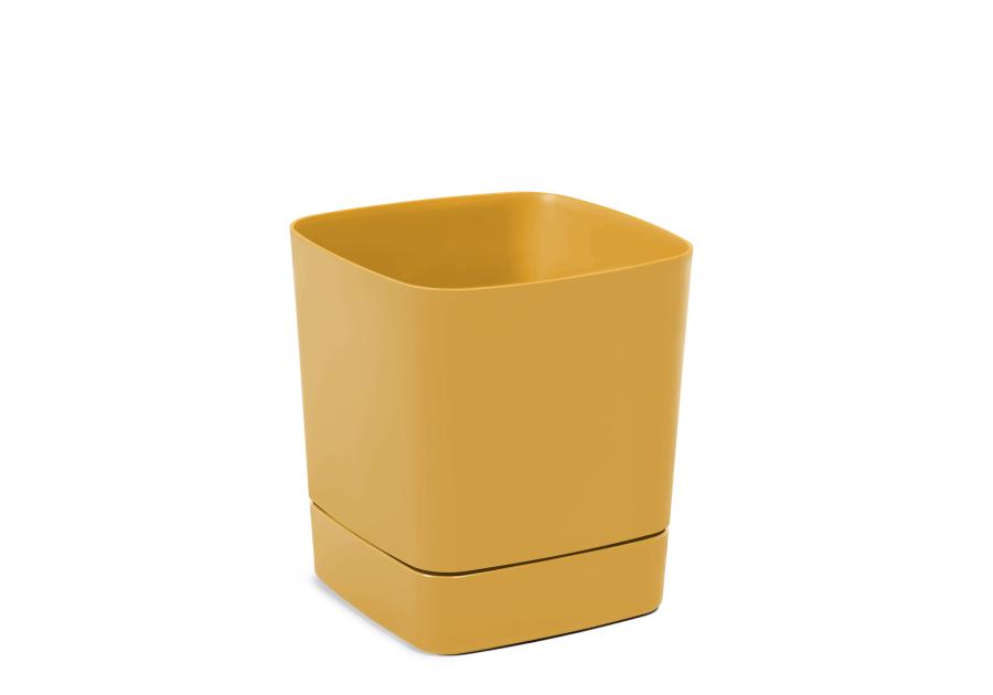 Zdjęcie: Donica z podstawką Clima 250x250 mm musztardowy LAMELA