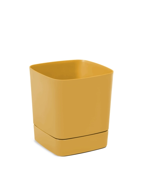 Zdjęcie: Donica z podstawką Clima 250x250 mm musztardowy LAMELA
