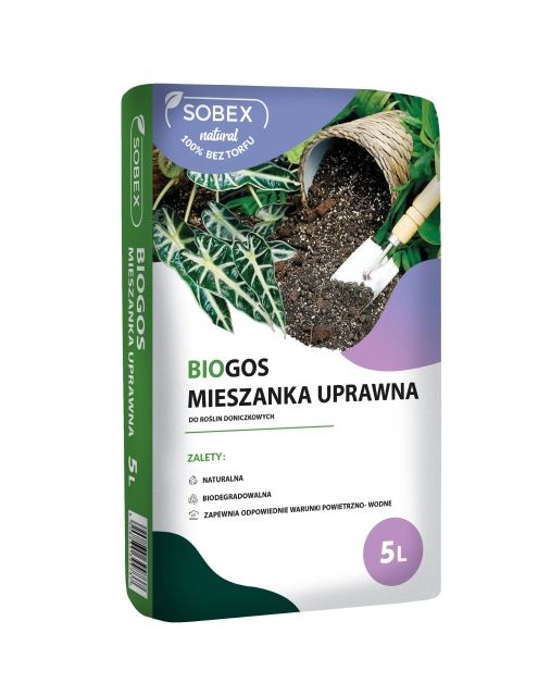Zdjęcie: Mieszanka uprawna do roślin doniczkowych Biogos 5 L SOBEX