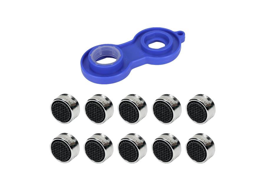 Zdjęcie: Zestaw aeratorów M24 antykamiennych, z kluczem 10 sztuk TYCNER