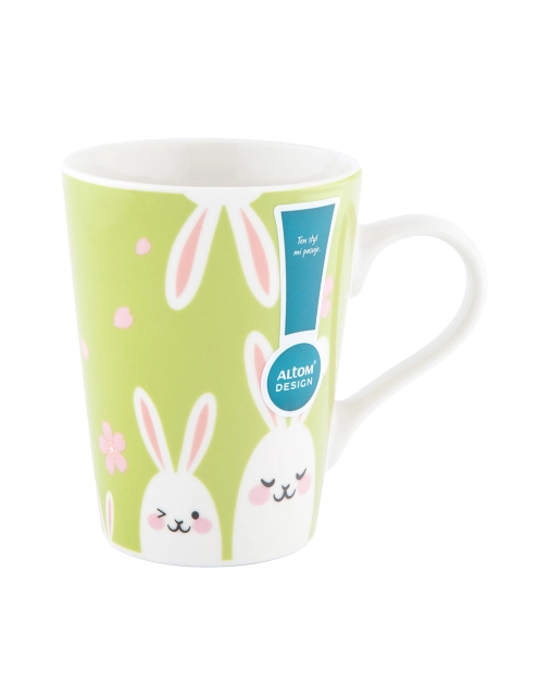 Zdjęcie: Kubek stożek 420 ml dekoracja białe zajączki ALTOM DESIGN