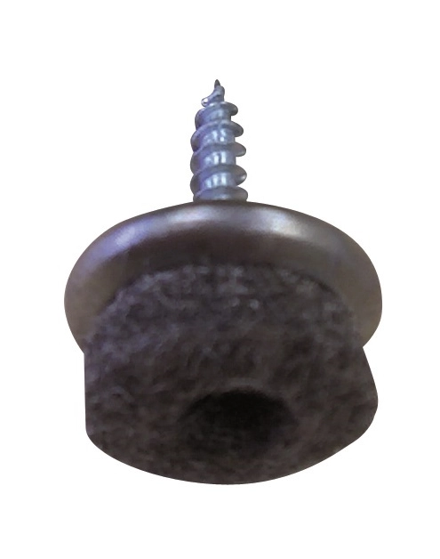 Zdjęcie: Ślizgacze meblowe przykręcane z filcem szarym niklowane 22 mm HSI