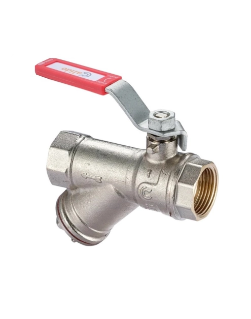 Zdjęcie: Zawór kulowy S30 z rączką, z okienkiem W/W 1/2" z filtrem, PN30 CALIDO