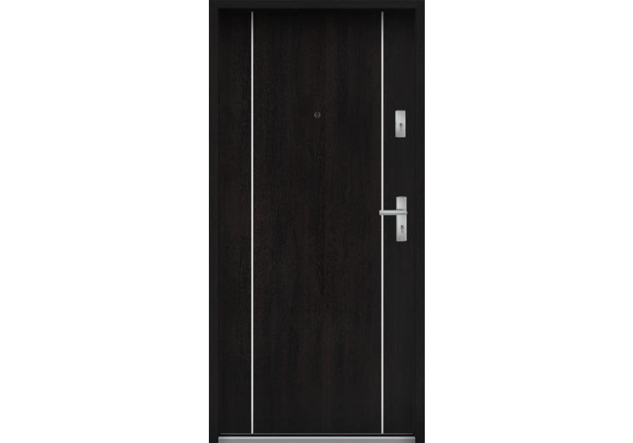 Zdjęcie: Drzwi wejściowe do mieszkań Bastion A-34 Heban 90 cm lewe ODR KR CENTER