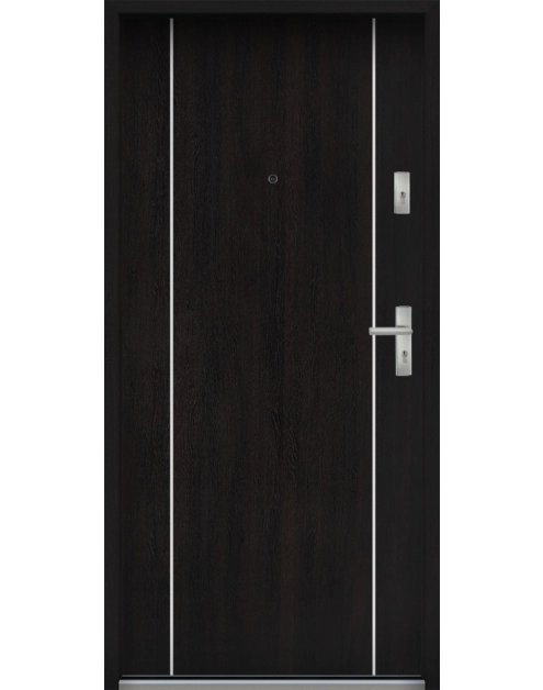 Zdjęcie: Drzwi wejściowe do mieszkań Bastion A-34 Heban 90 cm lewe ODR KR CENTER