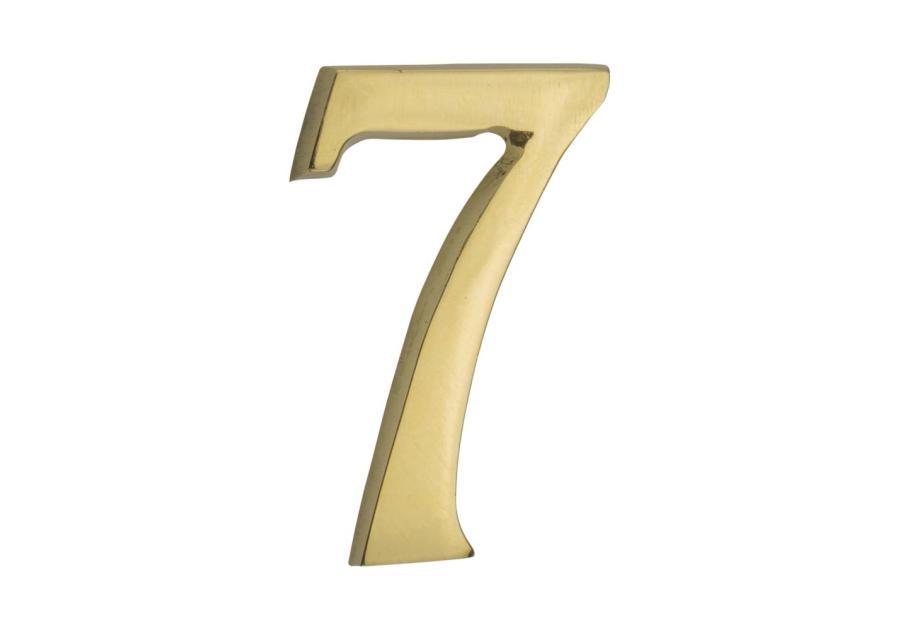 Zdjęcie: Cyfra 7 samoprzylepna mosiężna 50 mm METRO