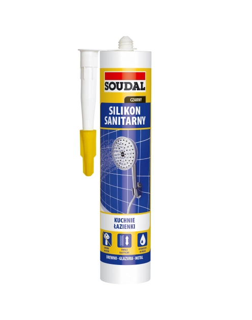 Zdjęcie: Silikon sanitarny 280 ml czarny SOUDAL