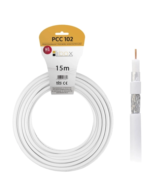 Zdjęcie: Kabel koncentryczny RG6U 15 m,  PCC102-15 LIBOX