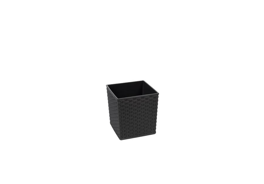 Lamela - Portavasi Juka In Rattano Bianco 25x25x26h Cm - Contenitore Per Piante, Design Leggero E Creativo