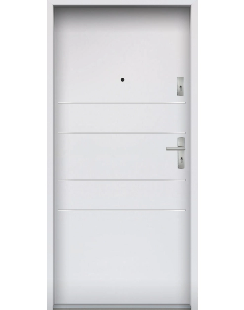 Zdjęcie: Drzwi wejściowe do mieszkań Bastion A-30 Biały 90 cm lewe OSP KR CENTER