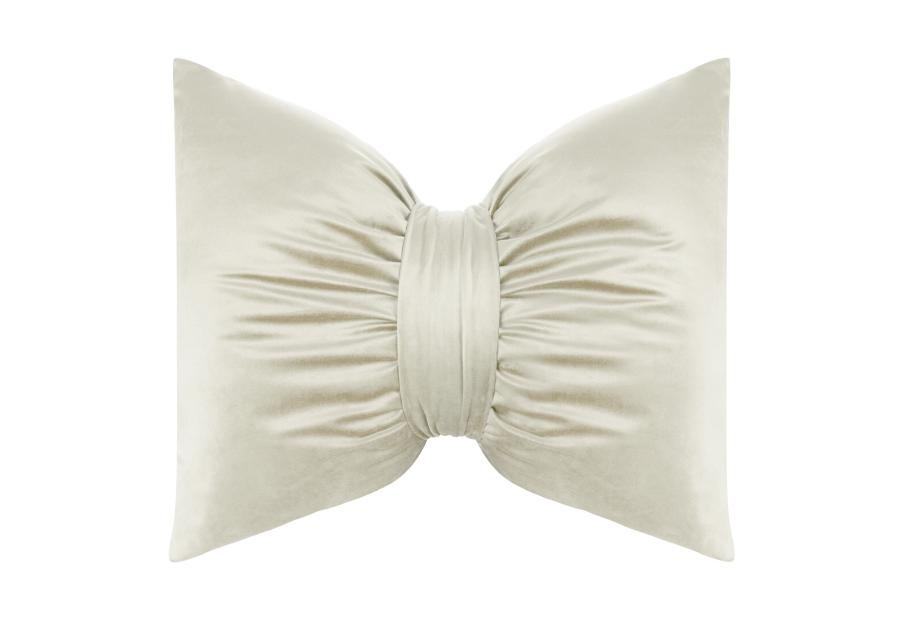 Zdjęcie: Poduszka dekoacyjna Kokarda welwetowa 45x55 cm kremowa EUROFIRANY