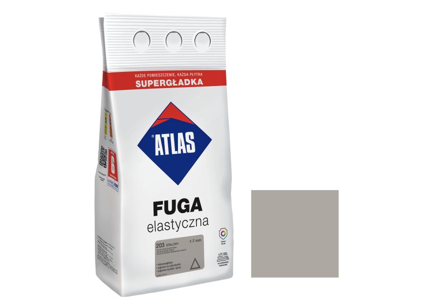 Zdjęcie: Fuga elastyczna kolor 203 stalowy alubag 5 kg ATLAS