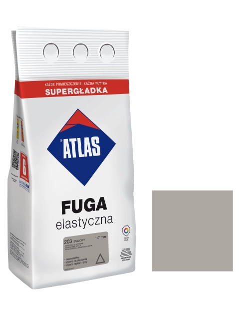 Zdjęcie: Fuga elastyczna kolor 203 stalowy alubag 5 kg ATLAS