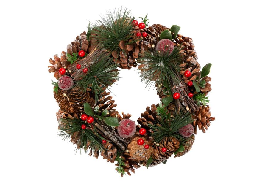 Zdjęcie: Wianek z szyszek z jabłkiem 30x9 cm ALTOMDESIGN