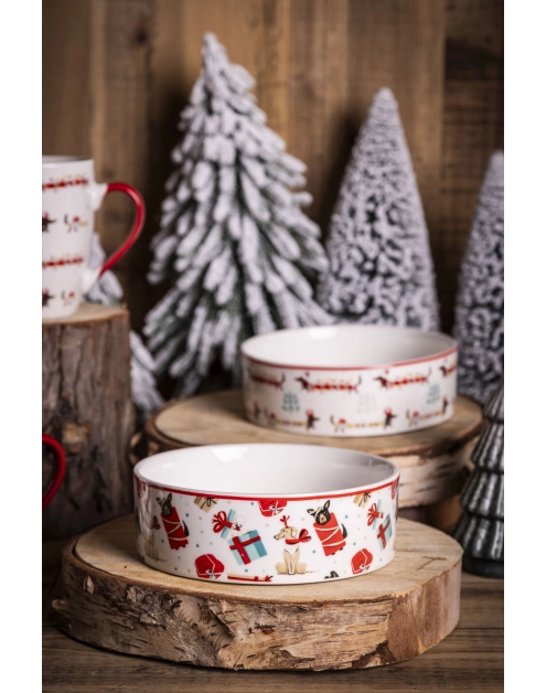 Zdjęcie: Miska dla psa 15x5 cm 460 ml dekoracja xmas dogs A ALTOM DESIGN