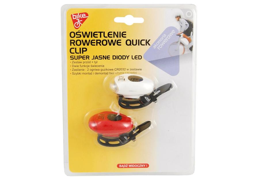 Zdjęcie: Zestaw lamp rowerowych Quick Clip BIKE OK