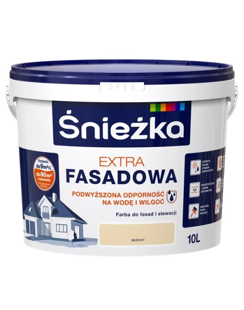 Zdjęcie: Farba Extra Fasadowa Beżowy 10L N ŚNIEŻKA