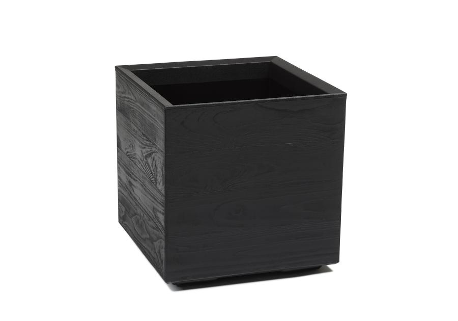 Zdjęcie: Kwietnik Karo 400x400x400 mm deska recycled, czarny LAMELA