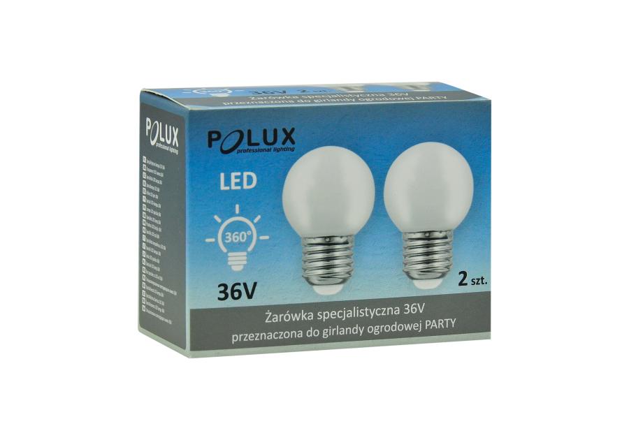 Zdjęcie: Żarówka LED G45 E27 36V 0,5 W 3000K biale 2 szt. POLUX